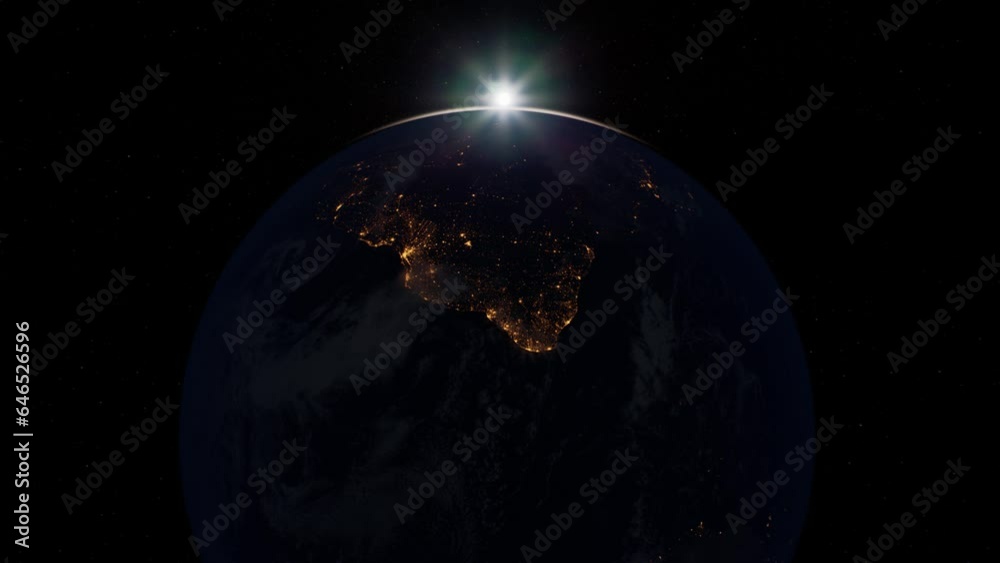 Sticker earth globe planet from space orbit. elements of this image furnished by nasa