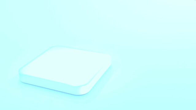 langsam rotierende geometrische Figur - Ein perfekter Hintergrund f&uuml;r kreative Designs in den Bereichen Technologie, Gesundheit und modernes Lifestyle, hellblau