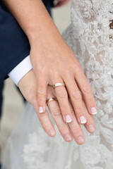 bride and groom hands