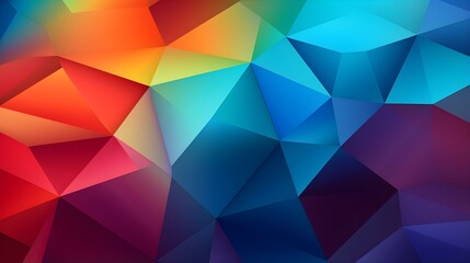 Obraz premium Abstract 3D Background of triangular Shapes in multiple Colors. Modern Wallpaper of geometric Patterns 