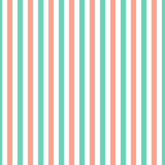 Abstract geometric seamless pattern. Trendy blue coral color Vertical stripes. Wrapping paper. Print for interior design and fabric. Kids background. Backdrop in vintage and retro style.