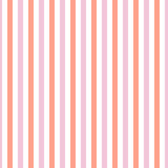 Abstract geometric seamless pattern. Trendy pink coral color Vertical stripes. Wrapping paper. Print for interior design and fabric. Kids background. Backdrop in vintage and retro style.