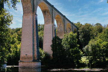 An aqueduct that spans a river in southern France