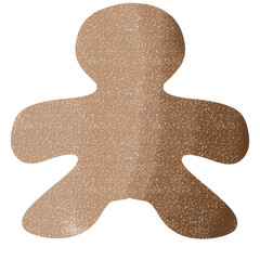 gingerbread man isolated on white