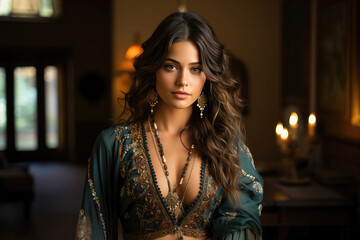 The fusion of modern elegance and traditional fashion in Diwali attire.
