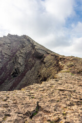 The crater of Monte Corona Volcano in Lanzarote, Canary Islands,  Spain
