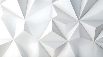 Abstract 3D Background of triangular Shapes in white Colors. Modern Wallpaper of geometric Patterns
