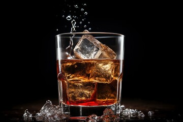 glass of coke with ice product photo
