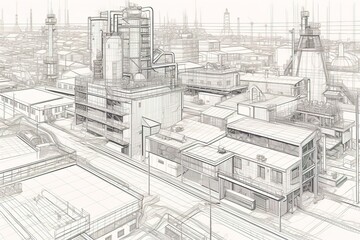 sketch of a building. Generative AI