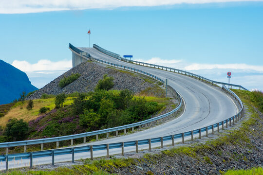 The Atlanterhavsveien, the Atlantic Road over the Ocean in  Norway