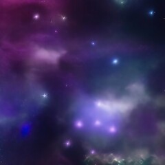 Fototapeta na wymiar Spase nebula and colored stars