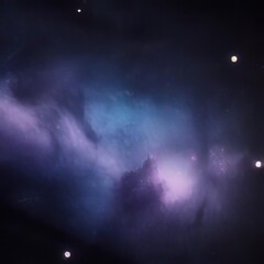 Naklejka na ściany i meble Spase nebula and colored stars