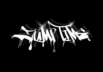 JUMP TIME word graffiti tag style
