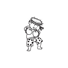 Handdrawn kid illustration, child drawing, cute kid