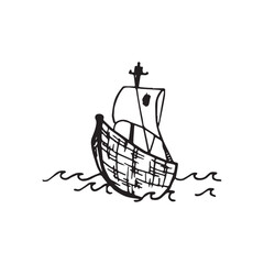 Landscape handdrawn illustration, nature drawing