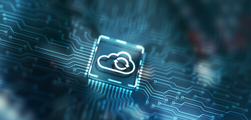 Cloud computing concept. Connect to cloud. Cloud computing icon