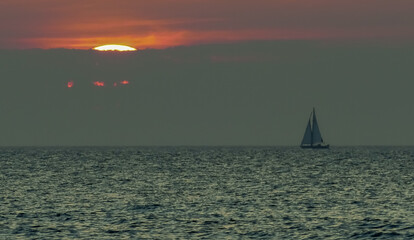 Fototapeta premium sailboat on the sea