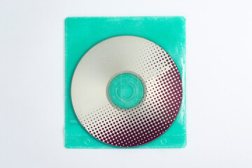 cd compact disc on white background