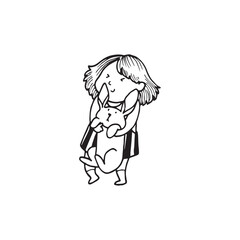 Handdrawn kid illustration, child drawing, cute kid, toddler, girl