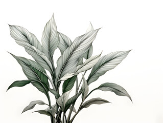 Houseplant on white background, plants, green, monstera, indoor housplants