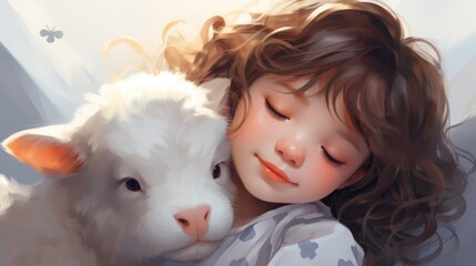 A little girl holding a stuffed animal in her arms