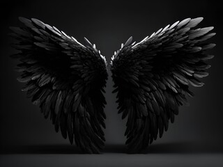 Angel Wings Black Backdrop Digital Background 