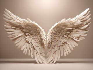 Angel Wings Beige Backdrop Digital Background 
