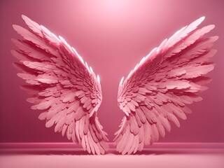 Angel Wings Pink Backdrop Digital Background 
