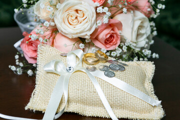 Gold Wedding Rings Symbol Of Love And Family.