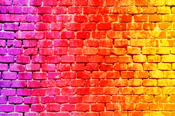 Colorful wall bricks texture pattern