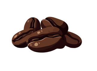 Gourmet coffee bean icon on organic backdrop