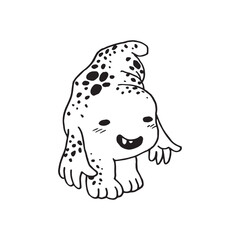 Handdrawn magic creature, Magic animal drawing, Vector illustration, Fantasy creature