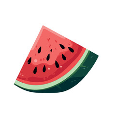 Juicy watermelon slice, perfect summer refreshment snack
