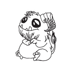 Handdrawn magic creature, Magic animal drawing