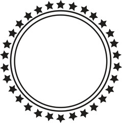 star circle round frame icon in flat and line. isolated on transparent background. Element design collection label and logo. use for sign photo, picture frame Vector search for apps and website