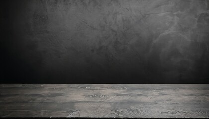 Wooden table on a black background, Black Friday concept, Generative AI