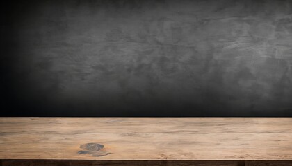 Wooden table on a black background, Black Friday concept, Generative AI
