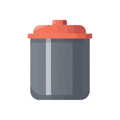 Metal bucket with lid holds hot soup