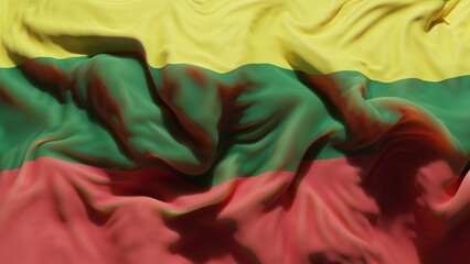 Abstract Lithuania Flag 3D Render (3D Artwork)