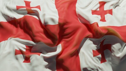 Fototapeta premium Abstract Georgia Flag 3D Render (3D Artwork)