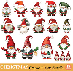 Retro Christmas Gnome Vector Design