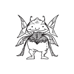 Fototapeta premium Handdrawn magic creature, Magic animal drawing