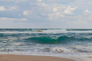 sea, sand, sun in a sparkling air. beautiful holiday scenery