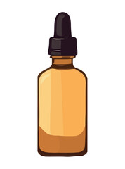 Aromatherapy oil bottle, healthcare symbol, organic medicine for pain relief