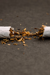 close view of of several cigarettes
