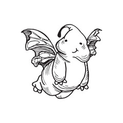 Handdrawn magic creature, Magic animal drawing