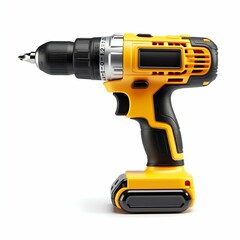 Power Drill Isolated on White. Generative ai