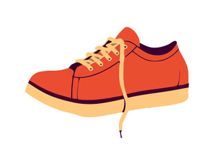 Yellow sports shoe, vector illustration, modern design