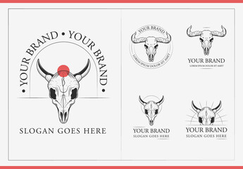 Set Of Brand Logos - obrazy, fototapety, plakaty