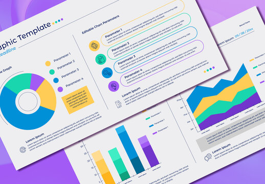Colorful Business Data Analysis Infographic Template Design